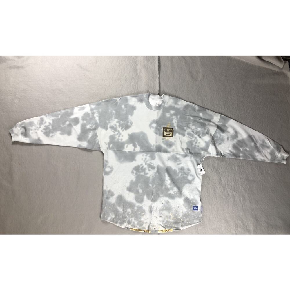New Disney Parks Sweatshirt S Tie Dye Spirit Jersey Gold Cinderella Castle 2026 - Picture 2 of 11